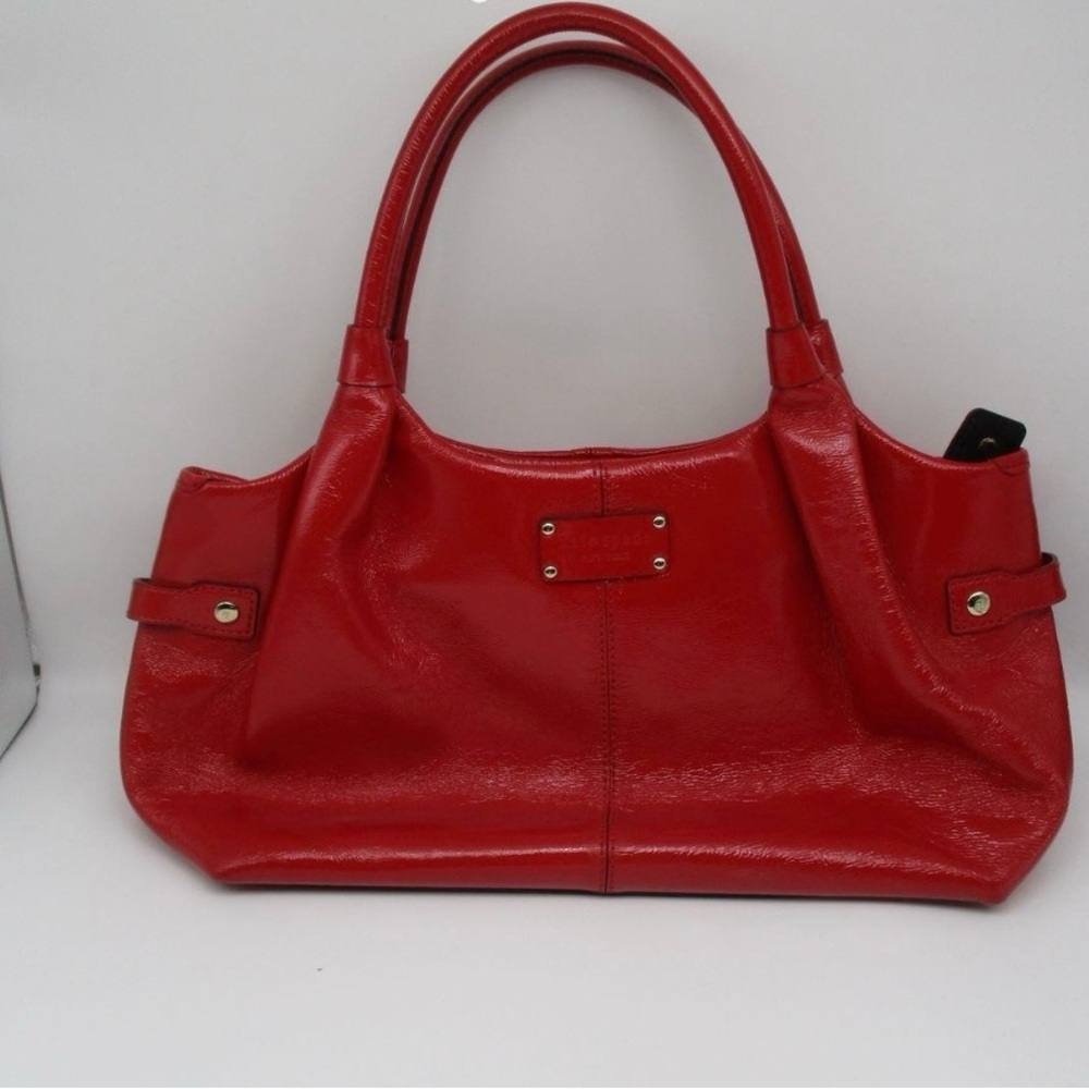 Kate Spade Red Shoulder Bag with Silver Hardware